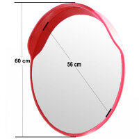 TRUTZHOLM Sicherheitsspiegel rund 60 cm mit schwenkbarer Halterung Verkehrsspiegel