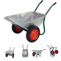 2-Rad-Schubkarre 100 Liter 160 kg Tragkraft verzinkter...