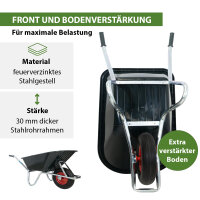 Schubkarre PP100 l  PU Rad  Bau Karre Gartenschubkarre Bauschubkarre Schiebkarre Garten