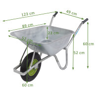 Bestandsführung !!! Schubkarre 100L 250 kg Vollgummirad