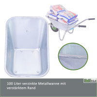 Bestandsführung !!! Schubkarre 100L 250 kg Vollgummirad
