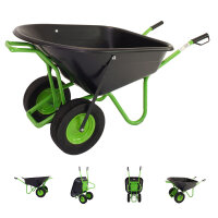 2-Rad Schubkarre 160 L 220 kg Gartenschubkarre...