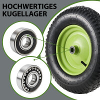 Schubkarrenrad Luftbereifung 200kg 40cm /15,6"...