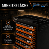Holmwerk®  Werkstattwagen orange 252 tlg. XXL bestückt gefüllt Assistent Werkzeugwagen