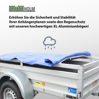 4x Alu-Bügel XL verstellbar 1320 - 2100mm für Anhänger Flach-Planen Planenstütze