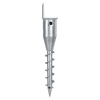 L-Profil Bodenhülse 9,5x7 cm zum Einschrauben 46,5...