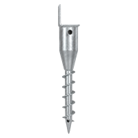 L-Profil Bodenhülse 9,5x7 cm zum Einschrauben 46,5...