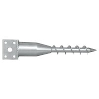 L-Profil Bodenhülse 9,5x7 cm zum Einschrauben 46,5 cm Länge feuerverzinkt für Vierkanthölzer