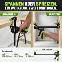 6x Einhandzwinge 3 Größen Schnellspannzwinge 35x105 mm 60x150 mm 60x300 mm
