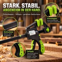 6x Einhandzwinge 3 Größen Schnellspannzwinge 35x105 mm 60x150 mm 60x300 mm