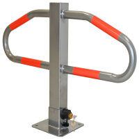 Parkplatzsperre 47 x 73 cm Metall grau abschließ-...