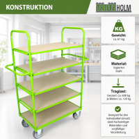 Etagenwagen 180x144x63 cm 600 kg 5 Ebenen Kommissionierwagen Transportwagen