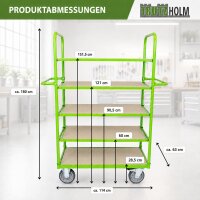 Etagenwagen 180x144x63 cm 600 kg 5 Ebenen Kommissionierwagen Transportwagen