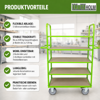 Etagenwagen 180x144x63 cm 600 kg 5 Ebenen Kommissionierwagen Transportwagen