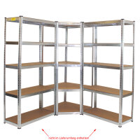 Eckregal 180x75x40 cm Schwerlastregal Steckregal Lagerregal Kellerregal 875 kg Traglast