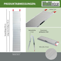 TRUTZHOLM 2x Auffahrrampe Alu klappbar 205 cm 680 kg Tragkraft rutschhemmend gerillt Verladerampe