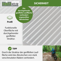 TRUTZHOLM 2x Auffahrrampe Alu klappbar 205 cm 680 kg Tragkraft rutschhemmend gerillt Verladerampe