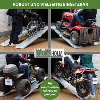 TRUTZHOLM 2x Auffahrrampe Alu klappbar 205 cm 680 kg Tragkraft rutschhemmend gerillt Verladerampe