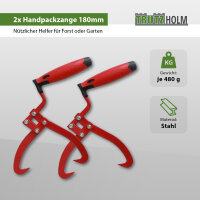 2x Handpackzange Packzange Handhebehaken Sappie Holzgreifer Forstzange