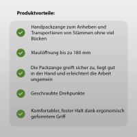 2x Handpackzange Packzange Handhebehaken Sappie Holzgreifer Forstzange