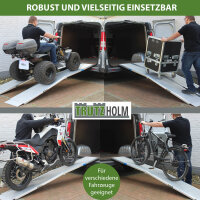 TRUTZHOLM Auffahrrampe extralang 307 cm klappbar Traglast 450 kg Alu geriffelte Motorradrampe