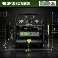 Premium Brushless Silent Flüsterkompressor 9L – leiser Kompressor 900 W, 62 dB, 8 bar inkl. Zubehör