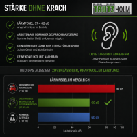 Premium Brushless Silent Flüsterkompressor 9L – leiser Kompressor 900 W, 62 dB, 8 bar inkl. Zubehör