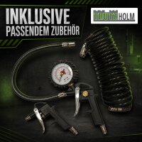 Premium Brushless Silent Flüsterkompressor 9L – leiser Kompressor 900 W, 62 dB, 8 bar inkl. Zubehör