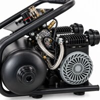 TRUTZHOLM Flüsterkompressor 9L Dual Connect – 900 W, 145 l/min, ölfrei, 8 bar, 2 Anschlüsse