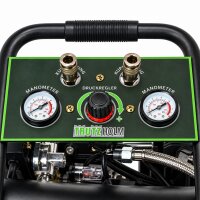 TRUTZHOLM Flüsterkompressor 9L Dual Connect – 900 W, 145 l/min, ölfrei, 8 bar, 2 Anschlüsse