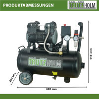 Brushless Silent Flüsterkompressor 24L Kompressor 900 W, 62dB, 8 bar
