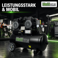 TRUTZHOLM Flüsterkompressor 50L ölfrei – 57 dB Silent Kompressor, 1800 W Brushless, 8 bar
