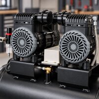 TRUTZHOLM Flüsterkompressor 50L Performance – 1800 W, 290 l/min, 4 Zylinder, ölfrei, 8 bar