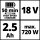 Einhell 18V 2,5 Ah PXC Starter Kit Akku und Ladegerät 4512097