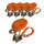 5x Profi Ratschen Spanngurt Spanngurte Zurrgurt 2-tlg 6m 2t 2to 2000kg TÜV/GS ORANGE