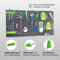 Wandregal Stapelboxen Werkzeughalter Hakenset 52 tlg