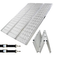 DREIBREIT by TRUTZHOLM Alu Auffahrrampe 215 cm 2-fach klappbar 1020 kg gelocht Verladerampe Rampe