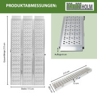DREIBREIT by TRUTZHOLM Alu Auffahrrampe 215 cm 2-fach klappbar 1020 kg gelocht Verladerampe Rampe