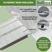 DREIBREIT by TRUTZHOLM Alu Auffahrrampe 215 cm 2-fach klappbar 1020 kg gelocht Verladerampe Rampe
