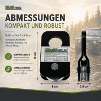 TRUTZHOLM Umlenkrolle 4 t für Seilwinde Seilrolle für Flaschenzug Lenkrolle Offroad