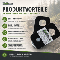 TRUTZHOLM Umlenkrolle 4 t für Seilwinde Seilrolle für Flaschenzug Lenkrolle Offroad