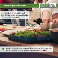 Werkbank höhenverstellbar 135x46x88-97 cm 300 kg Stahlgestell Hartholzplatte Werktisch Arbeitstisch