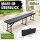 2x Bierbank Klappbank aus Kunstoff Grau Holzoptik 180cm klappbar Bierzeltbank Campingbank
