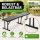 2x Bierbank Klappbank aus Kunstoff Grau Holzoptik 180cm klappbar Bierzeltbank Campingbank