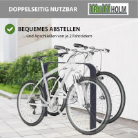 2 x Fahrradanlehnbügel 115 x 76 cm Flachstahl 12 mm pulverbeschichtet Einbetonieren Parker Anthrazit       Typ U