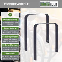 2 x Fahrradanlehnbügel 115 x 76 cm Flachstahl 12 mm pulverbeschichtet Einbetonieren Parker Anthrazit       Typ U