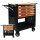 Werkstattwagen Profi Compact leer 91 x 68 x 46 cm Holzplatte 4 Schubladen Lochwand Ablage orange