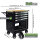 Werkstattwagen Profi Compact unbestückt 91 x 68  x 46 cm Holzplatte 4 Schubladen Lochwand Ablage sw