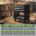 Werkstattwagen Profi Compact unbestückt 91 x 68  x 46 cm Holzplatte 4 Schubladen Lochwand Ablage sw