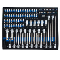Werkstattwagen mit 249 tlg. Chrom-Vanadium Werkzeug 8 Schubladen 97 x 85 x 46cm  Seitentür Interlock